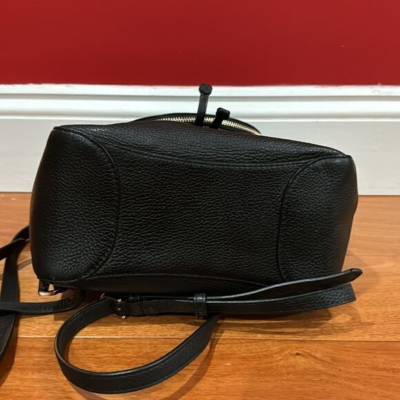 kate spade Black Pebbled Leather Drawstring Backpack main image 5